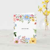 Carte de vœux pliée (Fleur jaune)