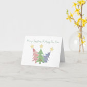 Carte de vœux pliée (Fleur jaune)