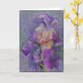 Carte de voeux pliée (Fleur jaune)