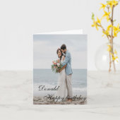 Carte de voeux pliée (Fleur jaune)