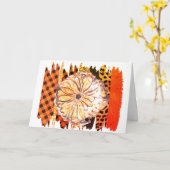 Carte de voeux pliée (Fleur jaune)