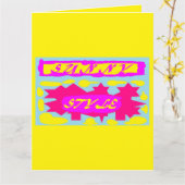 Carte de vœux pliée (Fleur jaune)