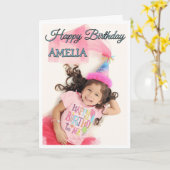 Carte de voeux pliée (Fleur jaune)