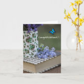 Carte de voeux pliée (Fleur jaune)