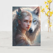 Carte de voeux pliée (Fleur jaune)