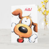 Carte de voeux pliée (Fleur jaune)