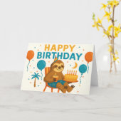 Carte de voeux pliée (Fleur jaune)