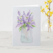 Carte de voeux pliée (Fleur jaune)