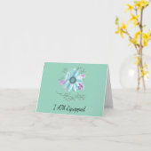 Carte de voeux pliée (Fleur jaune)