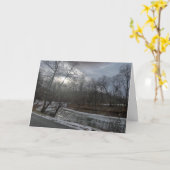Carte de vœux pliée (Fleur jaune)