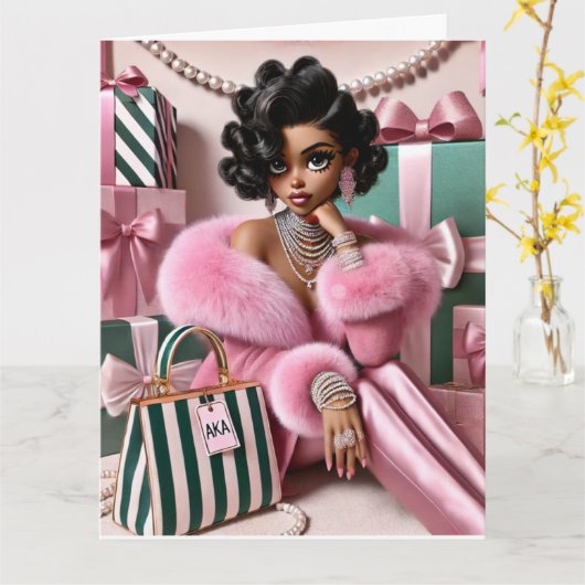 Carte de voeux pliée (Fleur jaune)