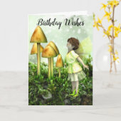 Carte de voeux pliée (Fleur jaune)