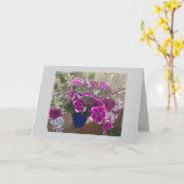 Carte de voeux pliée (Fleur jaune)