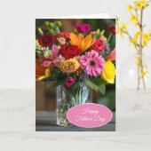 Carte de vœux pliée (Fleur jaune)