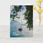 Carte de voeux pliée (Fleur jaune)