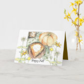 Carte de voeux pliée (Fleur jaune)