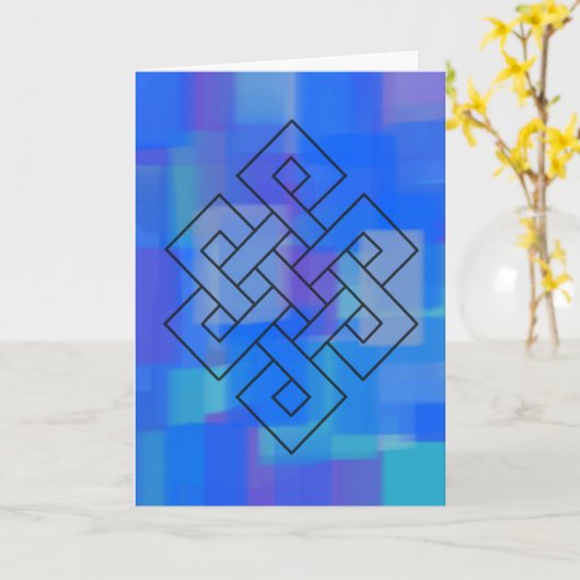 Carte de voeux pliée (Fleur jaune)