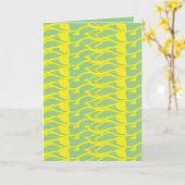 Carte de voeux pliée (Fleur jaune)