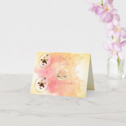 Carte de vœux pliée (Orchidée)