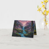 Carte de voeux pliée (Fleur jaune)