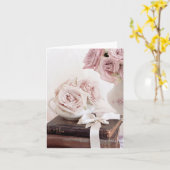 Carte de voeux pliée (Fleur jaune)