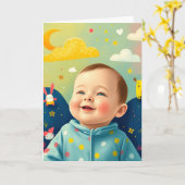 Carte de voeux pliée (Fleur jaune)