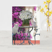 Carte de voeux pliée (Fleur jaune)