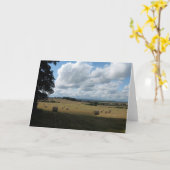 Carte de voeux pliée (Fleur jaune)