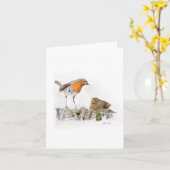 Carte de voeux pliée (Fleur jaune)