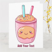 Carte de voeux pliée (Fleur jaune)