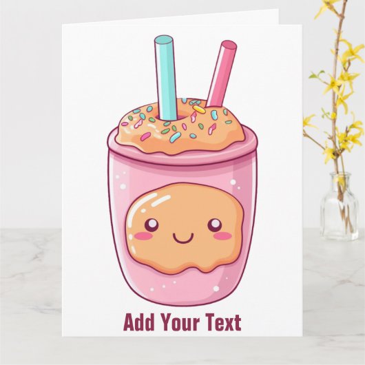 Carte de voeux pliée (Fleur jaune)