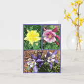 Carte de voeux pliée (Fleur jaune)