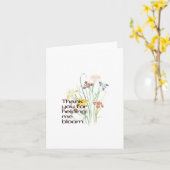 Carte de voeux pliée (Fleur jaune)