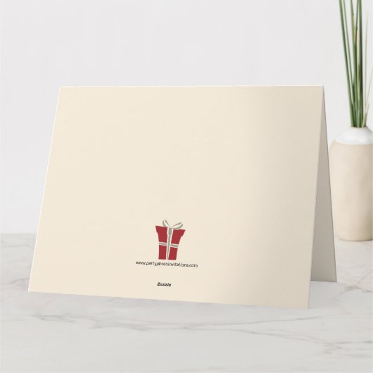 Carte de vœux pliée (Dos)