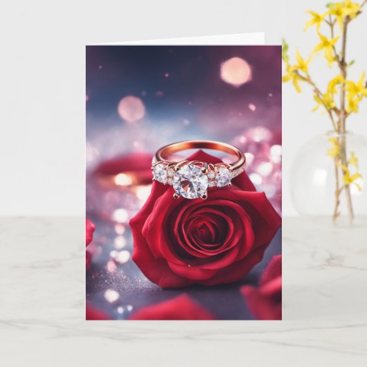 Carte de voeux pliée (Fleur jaune)