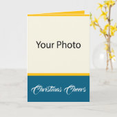 Carte de vœux pliée (Fleur jaune)