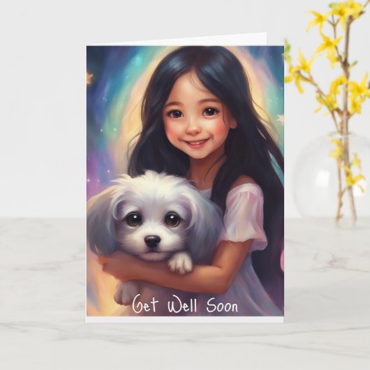 Carte de voeux pliée (Fleur jaune)