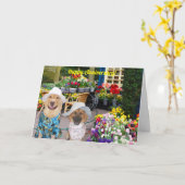 Carte de voeux pliée (Fleur jaune)