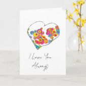 Carte de vœux pliée (Fleur jaune)