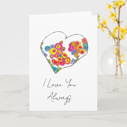 Carte de vœux pliée (Fleur jaune)