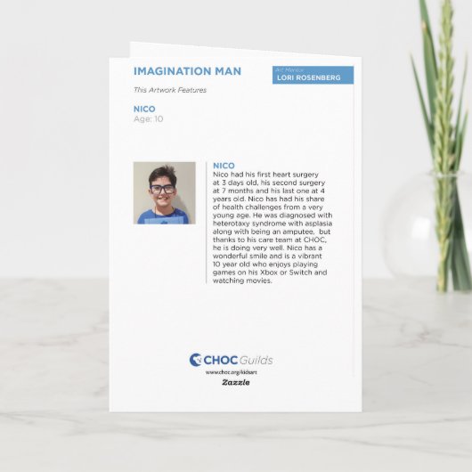 Carte de vœux pliée (Dos)