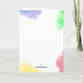 Carte de vœux pliée (Dos)