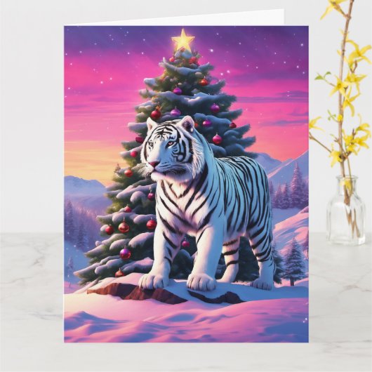 Carte de voeux pliée (Fleur jaune)