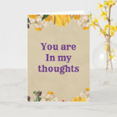 Carte de voeux pliée (Fleur jaune)