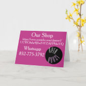 Carte de voeux pliée (Fleur jaune)