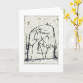 Carte de voeux pliée (Fleur jaune)