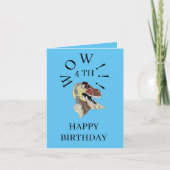 Carte de voeux pliée ; 4° anniversaire pour un gar (Devant)