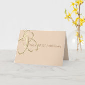 Carte de voeux pliée : 50 e anniversaire (Fleur jaune)