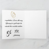 Carte de voeux pliée 50E ANNIVERSAIRE MARIAGE (Intérieur)