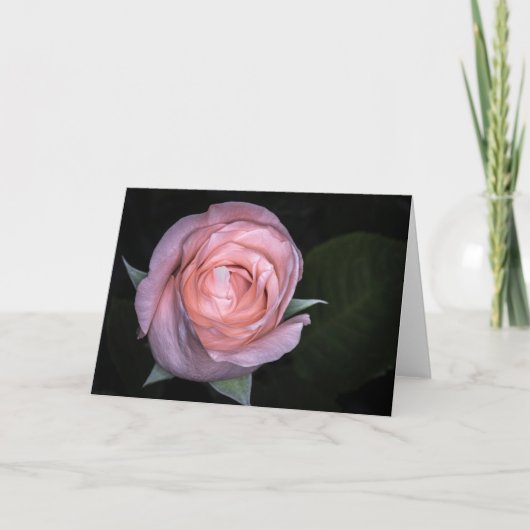 Carte de voeux pliée 5434-Peach Rose Bouquet (Devant)